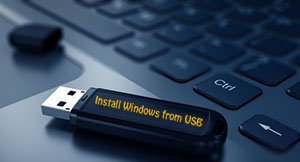 Install Windows from USB
