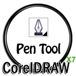 Pen tool icon in CorelDraw X7
