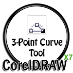 3-Point Curve tool icon in CorelDRAW X7