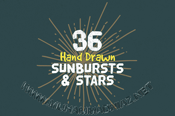 36-Hand-Drawn-Sunbursts-&-Stars-Cover