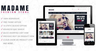 Madame Responsive Fashion Store Magento Theme Cover