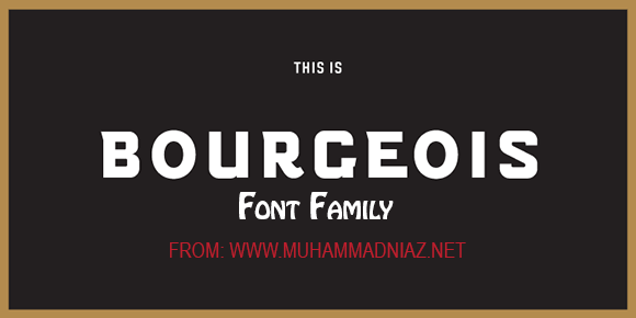Bourgeois Font Cover