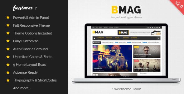 BMAG Magazine Responsive Blogger Template Cover | Muhammad Niaz BMAG Template Cover