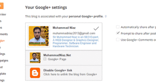 Blogger Google+ Settings Cover