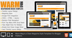 WarmMag Template Cover