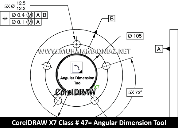 Angular Dimension Tool Icon from Corel Draw