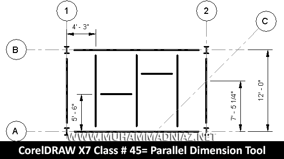 CorelDRAW Parallel Dimension Tool