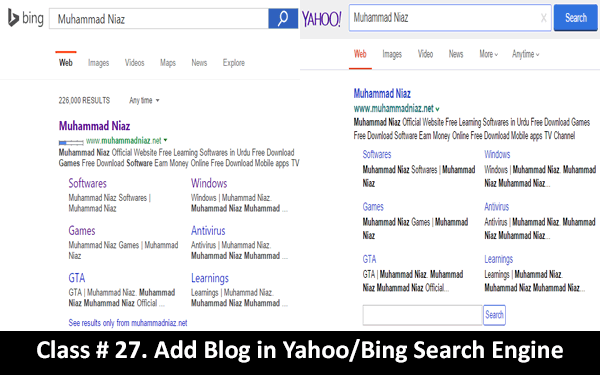 Bing/Yahoo Search Engine results Images