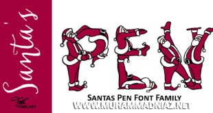 Santas Pen Font Cover