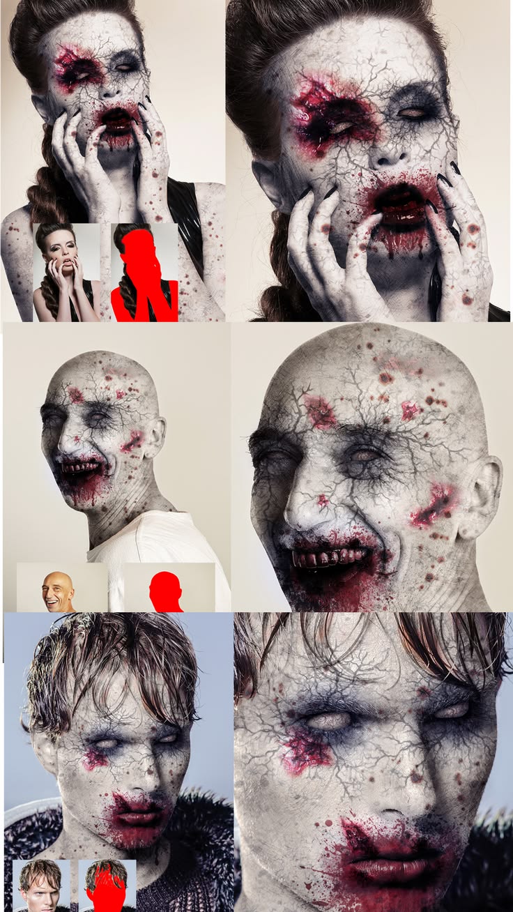 Zombie Photoshop Action Screenshots